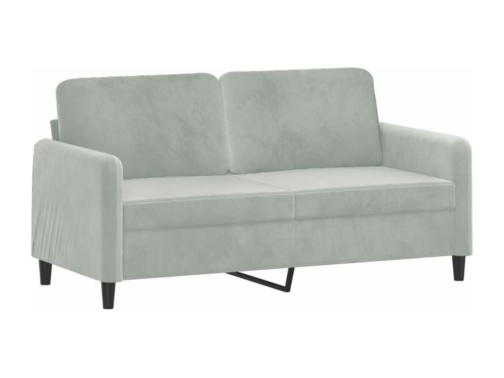 2-piece light grey velvet sofa set JSRP41426