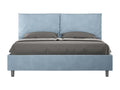 Boisona HNJP79647 160x190cm Upholstered Double Storage Bed in Light Blue Microfiber