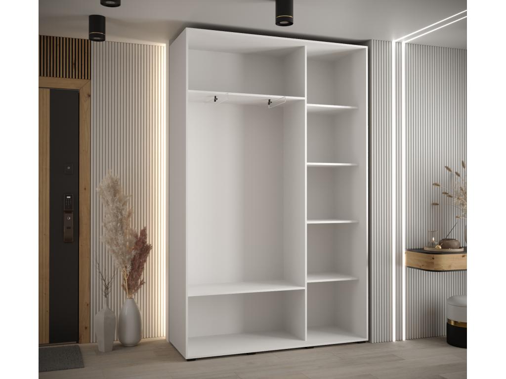 Boisona 3-Door Sliding Wardrobe 235.2/150/45 3 Doors White/Black/Black UEQW84055