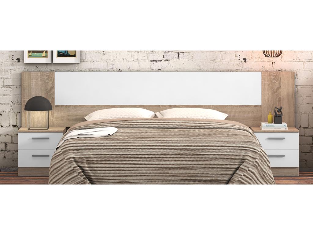 Bedside table/nightstand in white oak finish - Length 40 x Depth 35 x Height 40 cm JBUL31236