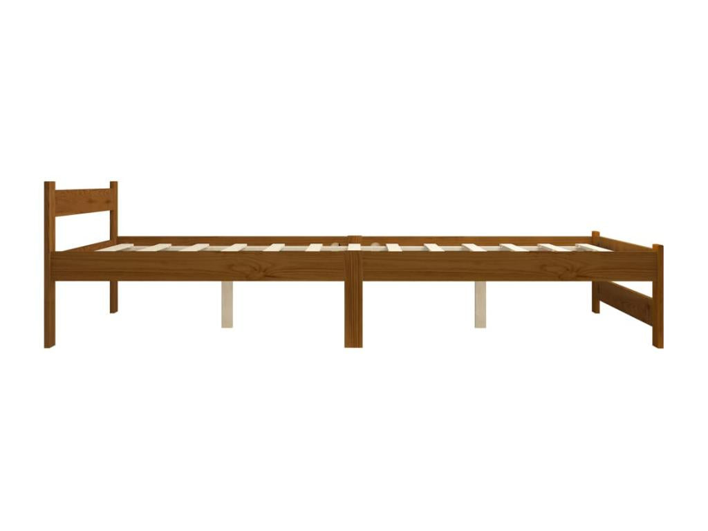 Honey brown bed Solid pine wood 140x200 2 BAVK27950