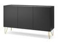 Boisona K144 Chest of Drawers 144x37x83 Black / Gold DRNO53020