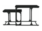Nesting coffee table, 2 pieces, black engineered wood BRSQ82558