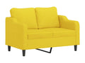 2-seater sofa, light yellow, 120 cm, fabric MQUO20616