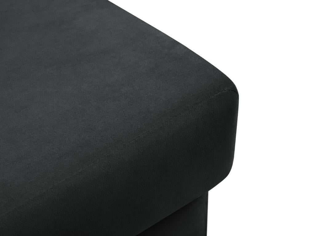 Boisona - Boisona pouf in dark grey velvet - 70x70x45cm DLUT49002