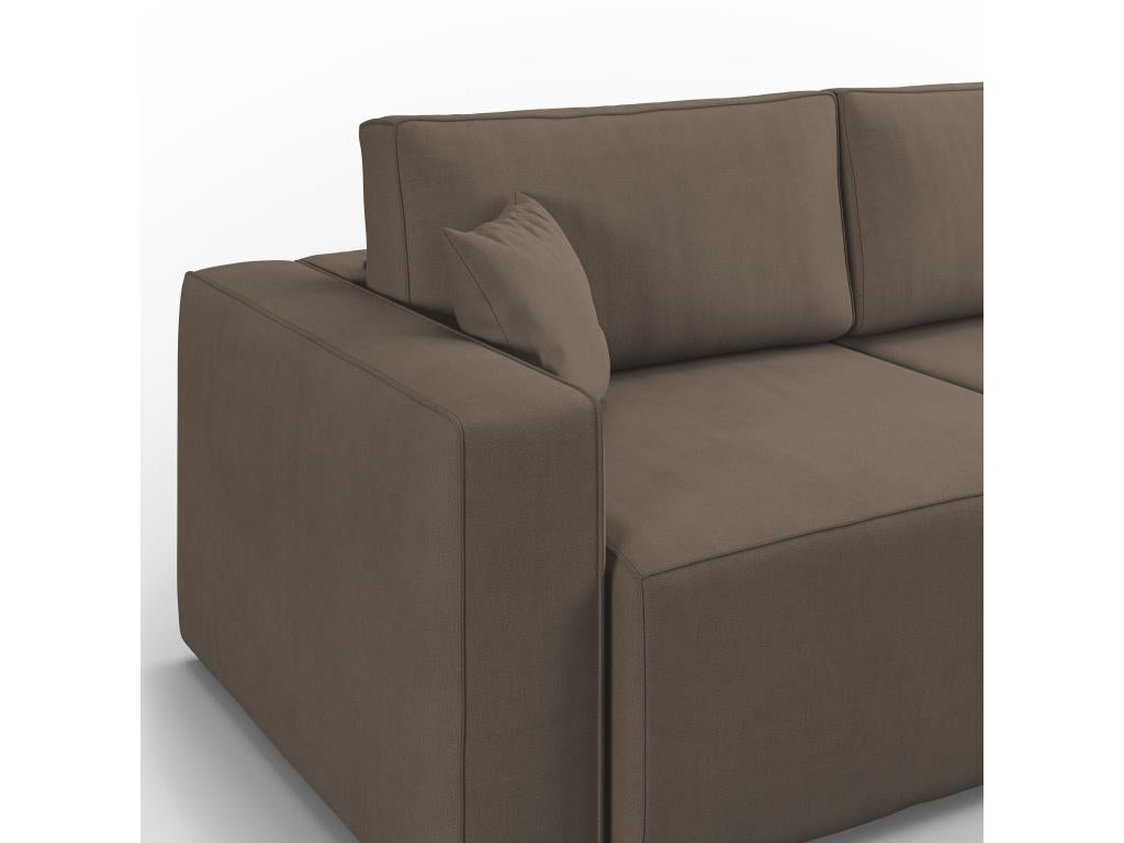 Boisona Sofa with pull-out seat in waterproof fabric T02 180 cm brown JJYY23187