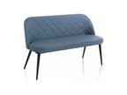 Boisona 2-seater sofa in blue faux leather with black metal legs, L 130cm XLRL32076