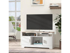 Boisona white and wood TV stand PZJR14592