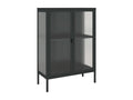 Black sideboard 75x35x105 cm glass and steel SXBF37330