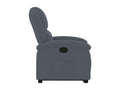 Dark Grey Velvet Reclining Armchair XIFL84052