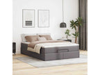 Boisona bed frame with grey 140x200 cm faux leather mattress WYIU89833