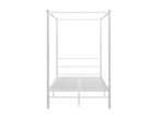 White metal four-poster bed frame without mattress, 120x200 cm, TCGB93013