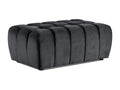 Lysvia dark grey velvet pouf 102cm INXI10008