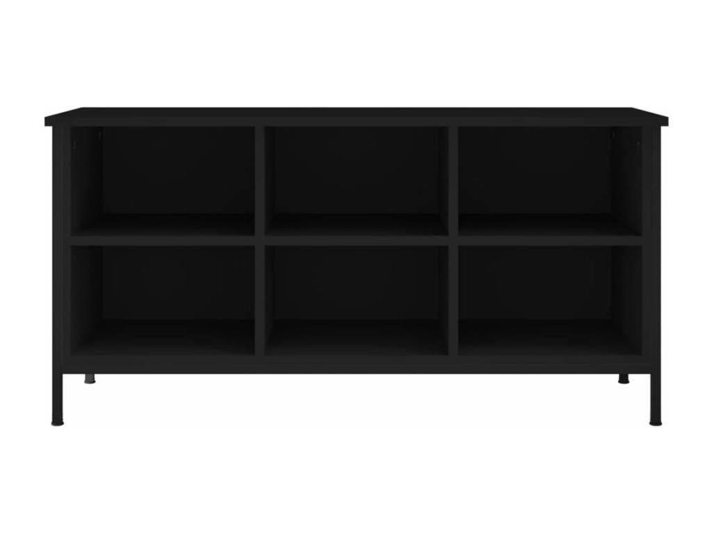 Black shoe cabinet 100x35x50 engineered wood BKTY09027