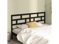 Black Headboard 186x4x100 cm Solid Pine Wood YVBC83258