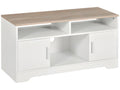 Boisona white and wood TV stand PZJR14592