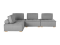 Boisona Modular Corner Sofa, Grey Fabric, 4-Seater, Right-Hand Facing QCAH49889