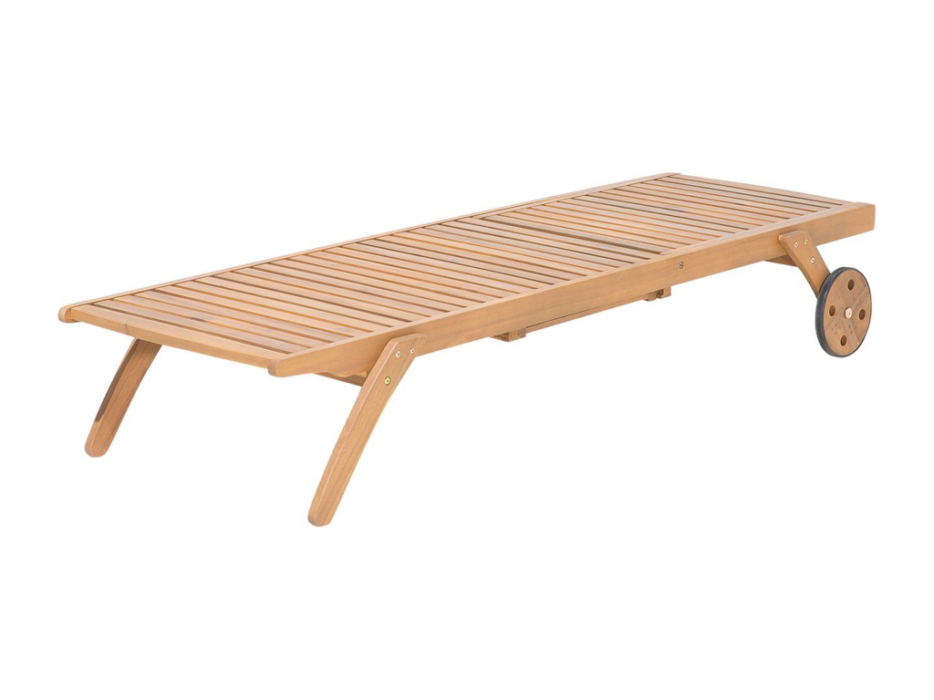 Boisona SFAV86050 Grey Wood Chaise Lounge with Cushion