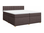 Boisona bed base with mattress, dark brown, 200x200 cm, QDIK45087