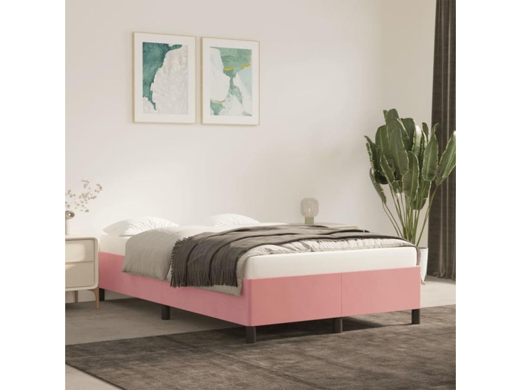 Pink velvet bed frame 120x190 CFBS23065