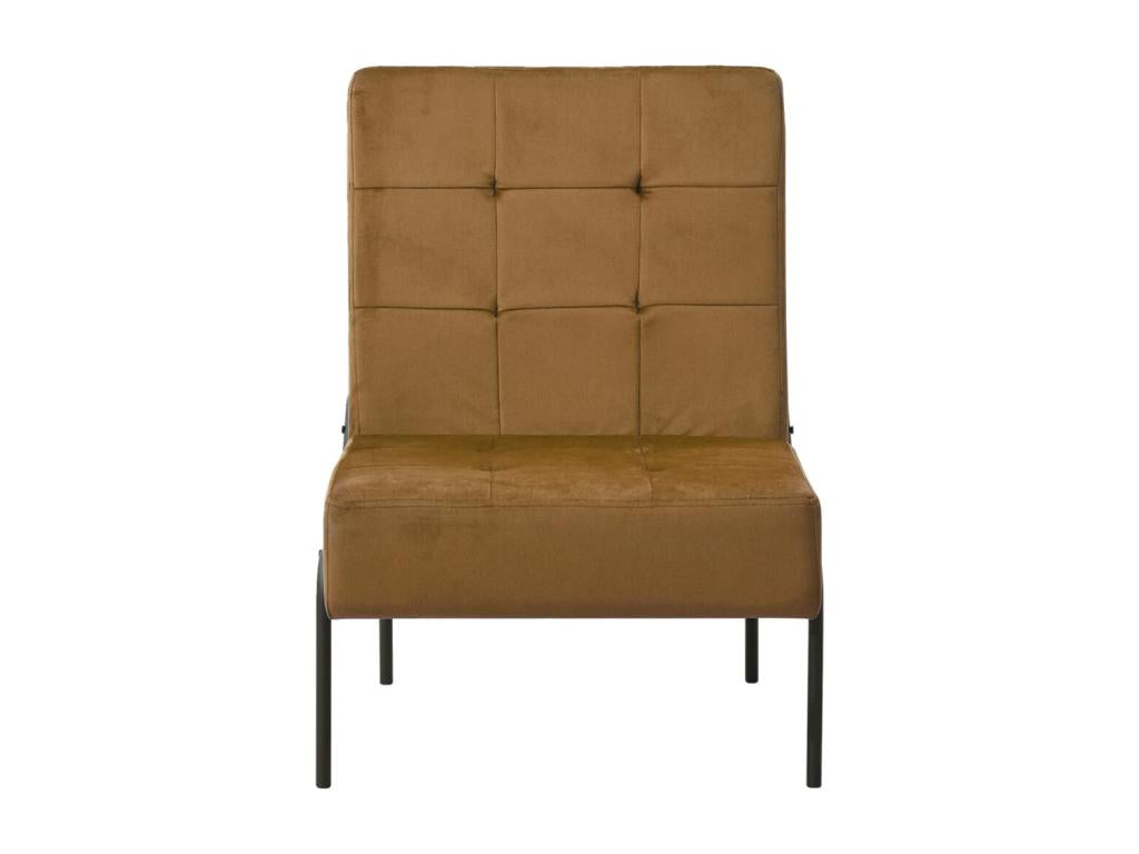 Relaxation chair 65x79x87 cm Brown Velvet HZZL07732