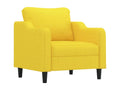 Light yellow armchair, 60 cm, fabric CNMU07363