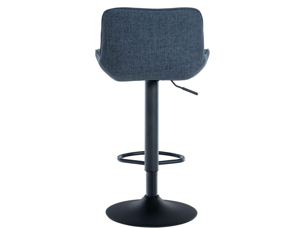 Set of 2 Bar Stools - Fabric / Metal - Blue - Boisona AXME25533