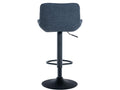Set of 2 Bar Stools - Fabric / Metal - Blue - Boisona AXME25533