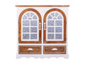 White wooden sideboard 90x35x90h LDJH40684