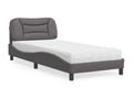 Bed with grey mattress 80x200 cm faux leather IUIZ84172