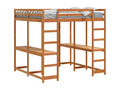 Bunk bed, desk, and ladder 160x200cm solid pine wood SDXN57032