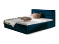 Boisona modern tufted velvet bed - Midnight Blue - 200x200 - Storage version IZII53225