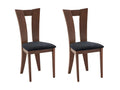 Set of 2 Boisona chairs - Solid beech - Walnut and espresso finish SWVY78142