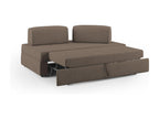 Boisona Sofa without pull-out ottoman and removable backrest in waterproof fabric T02 200 cm brown BGEE75977