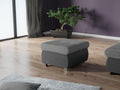 Boisona 122 Grey Pouf 39x60x60cm Upholstery Metal Legs RJVB52589