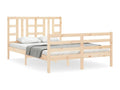 Bed frame with headboard 160x200 cm solid wood JROE94049
