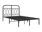Metal bed frame without mattress, with black headboard, 120x190cm DJPJ37726