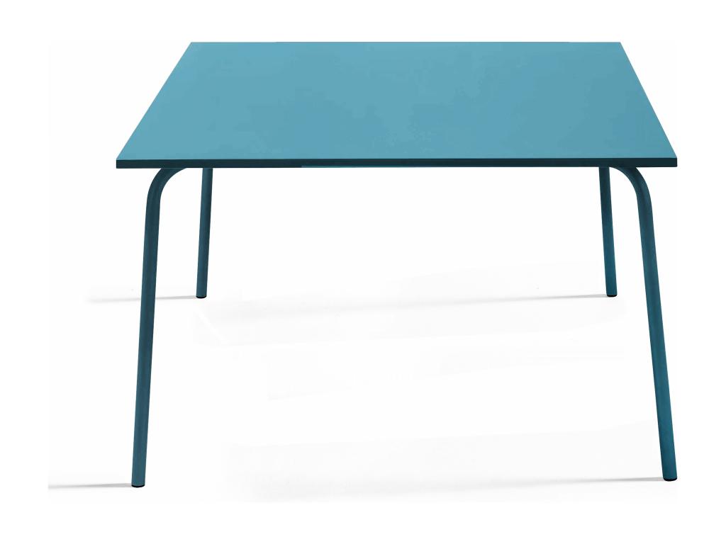 Boisona YLJR98271 Square Garden Table and 4 Benches in Blue Metal