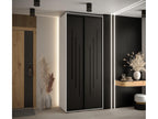 Boisona 8 Sliding Door Wardrobe 235.2/120/60 2 Doors White/Black/Black QECB38879
