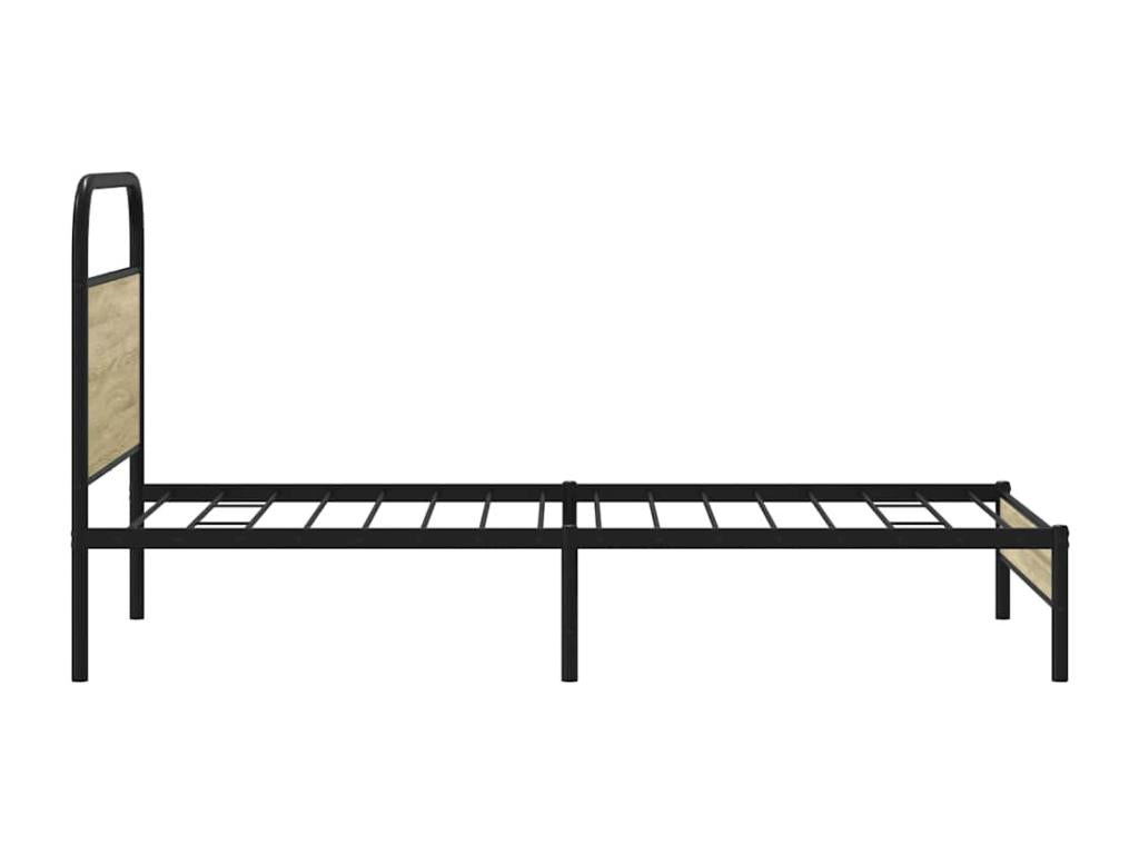 Bed frame without mattress 90x190cm oak Boisona engineered wood BMAA83563