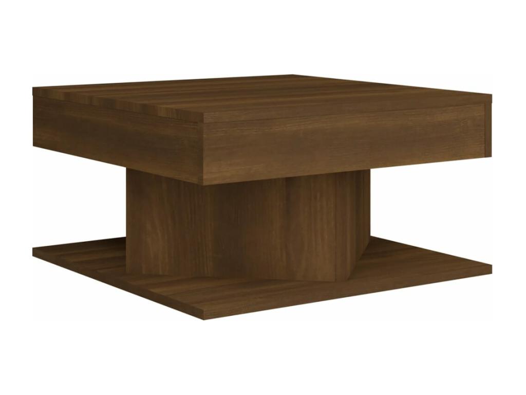 Coffee table, brown oak, 57x57x30 cm, engineered wood, PGFO92980