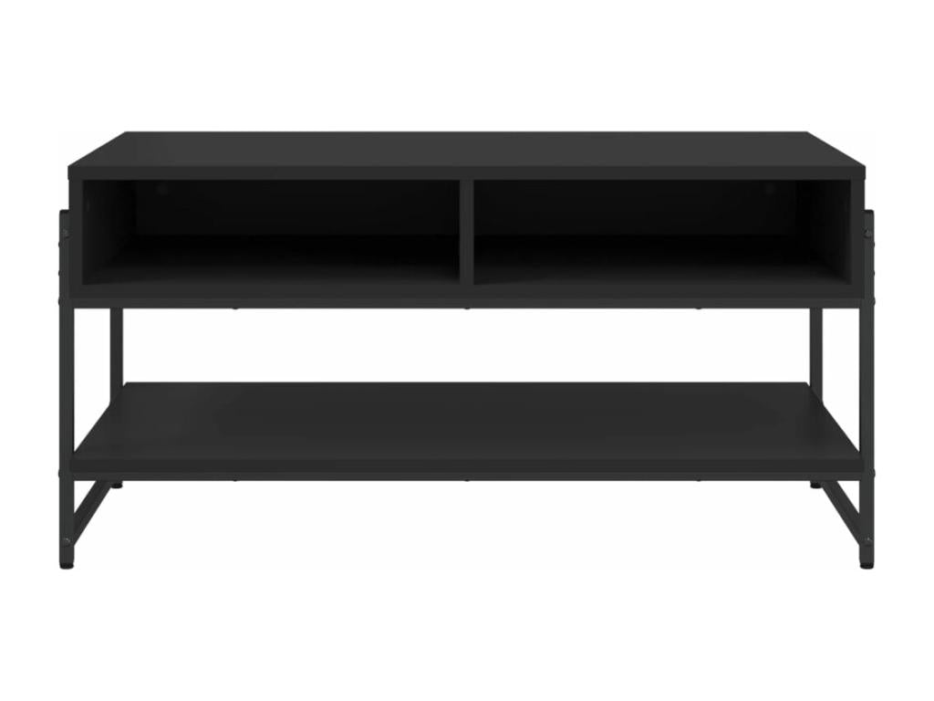 Black coffee table 90x50x45 cm engineered wood XSIS76898