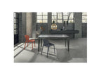 Extendable table from 120cm to 170cm with a modern ceramic top on graphite grey tempered glass RBET28783