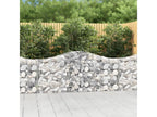 6-piece arched gabion baskets, 200x30x80/100 cm, galvanized iron NGWW09255