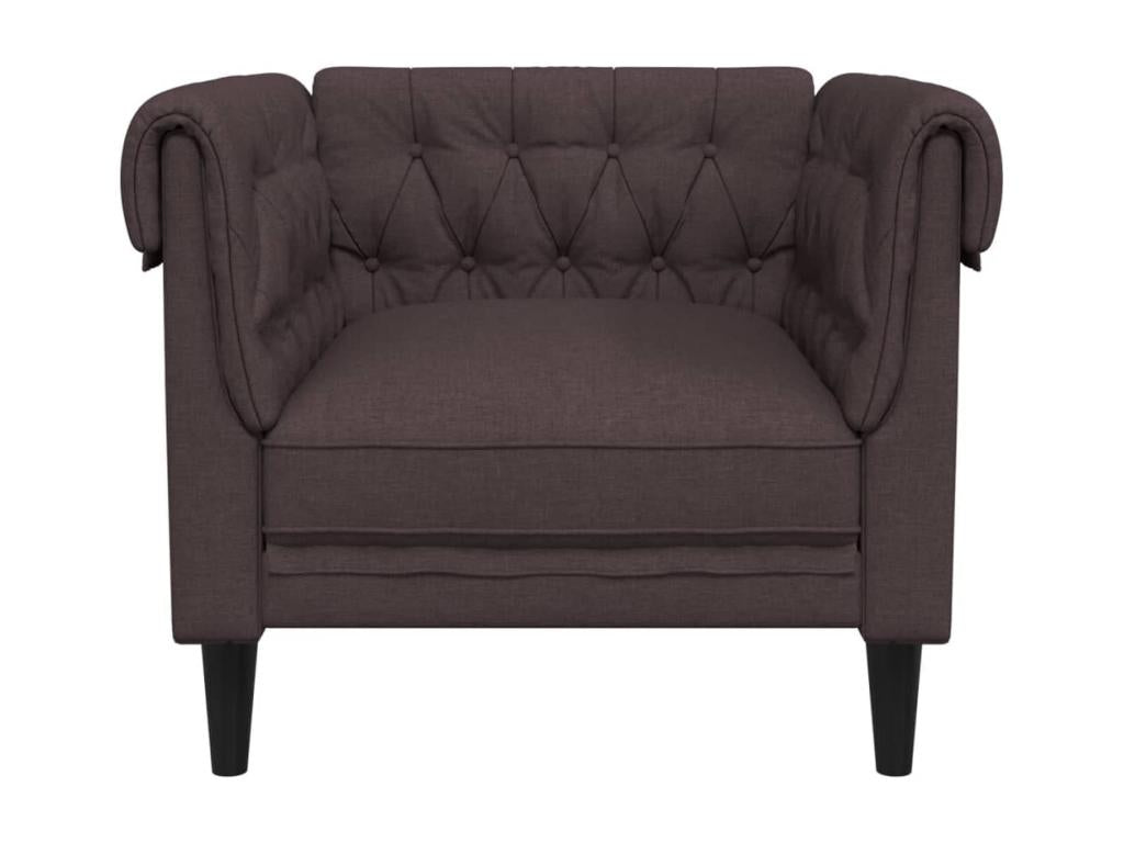 Boisona armchair, dark brown fabric, KIAX01378