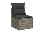 Boisona UYGB90628 6-piece grey resin wicker garden furniture set with cushions