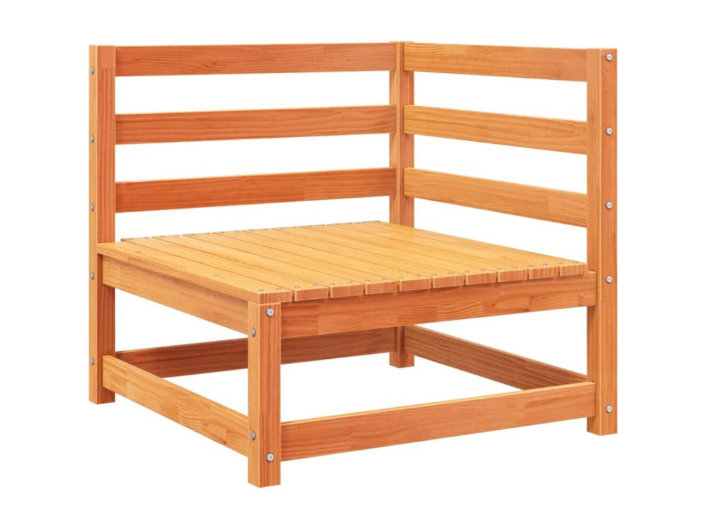 7-piece garden furniture set, brown wax finish, solid pine wood GTAU00595