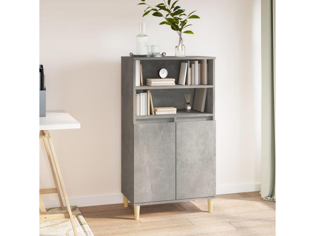 High sideboard, concrete grey, 60x36x110 cm, engineered wood, GDJO86329