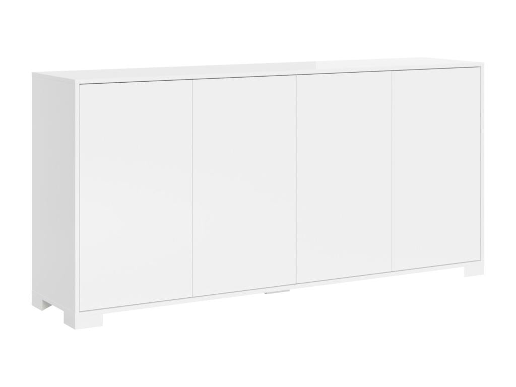 Boisona 4-door low sideboard, 172x40x83 cm, glossy white, USI29878