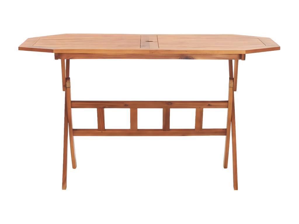 Boisona - Folding garden table 135x85x75 cm Solid Boisona wood TXLG57146
